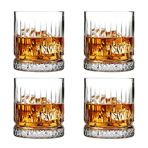 Pasabahce Glass Elysia Water/Juice/Whisky Tumbler 355 ml 4 Pcs Set, Transparent (PB Elysia)