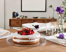 Load image into Gallery viewer, Pasabahce Premium Clear Glass Servicing Tray, Uniqe Desing Cake Stands, Server Plate,
