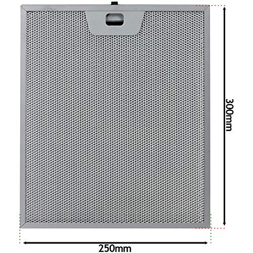 250x300 Metal Mesh Cooker Hood Extractor Vent Grease Filter for Electrolux Pack of 2 00431222