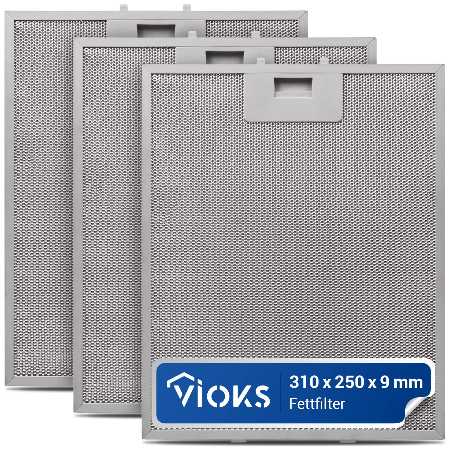 Dunstabzugshaube Filter Metall 310x250mm SET 3x Ersatz für Metallfettfilter Bosch 00353110 & Dunstabzug Filter / Metallfilter für Dunstabzugshaube Bosch / Filter Abzugshaube Constructa