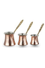 Load image into Gallery viewer, Coffee Pot Stovetop Copper Turkish Greek Arabic Engraved  Coffee Maker Cezve Ibrik
