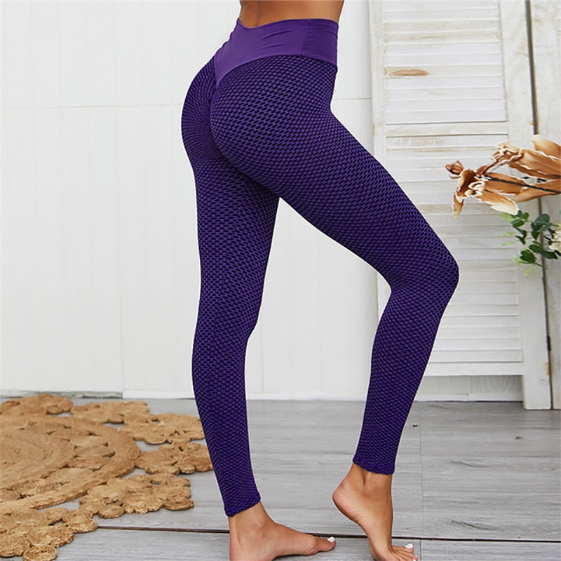 Grid Strumpfhosen Yoga Hosen Frauen Nahtlose Hohe Taille Leggings Atmungsaktiv 