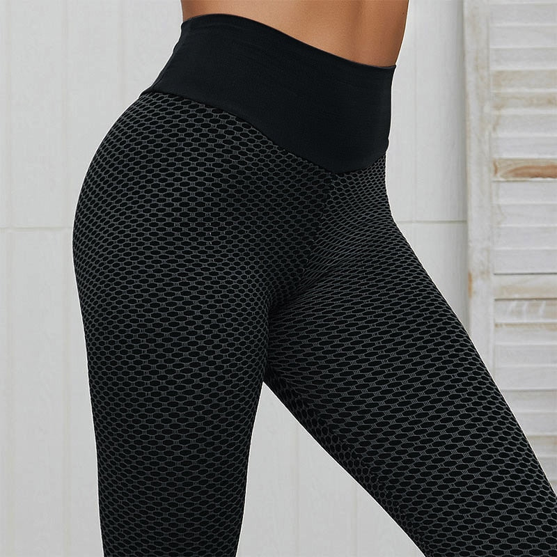 Grid Strumpfhosen Yoga Hosen Frauen Nahtlose Hohe Taille Leggings Atmungsaktiv 