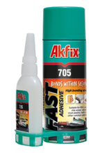 Load image into Gallery viewer, Akfix 705 Quick Adhesive Mdf Kit: High-Strength Multi-Surface Bonding Solution 200ml + 50gr
