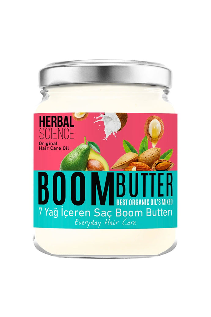 Herbal Science Boom Butter - 100% Natural Hair Care Oil 190 ml for Hair Growth, Repair & Hydration
