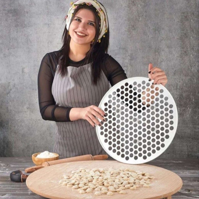 Premium 40cm Ravioli Maker Mold: Quick and Easy Dumpling Maker - 200 Holes Dough Press Kitchen Gadget for Perfect Mantı, Pelmeni and Knödel