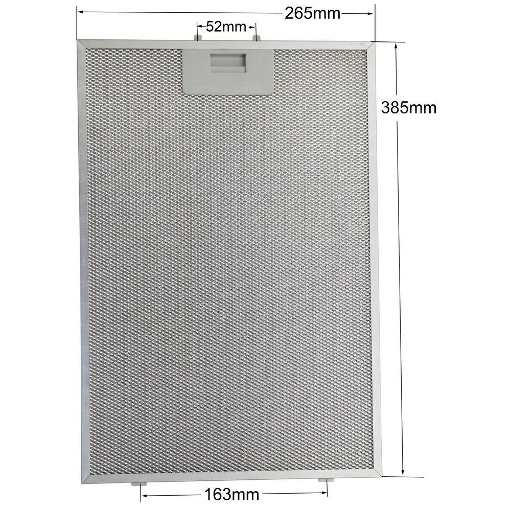 00742967 Filter Campana Extractora Permanenter Metallfilter für Gras 38,8 x 26,5