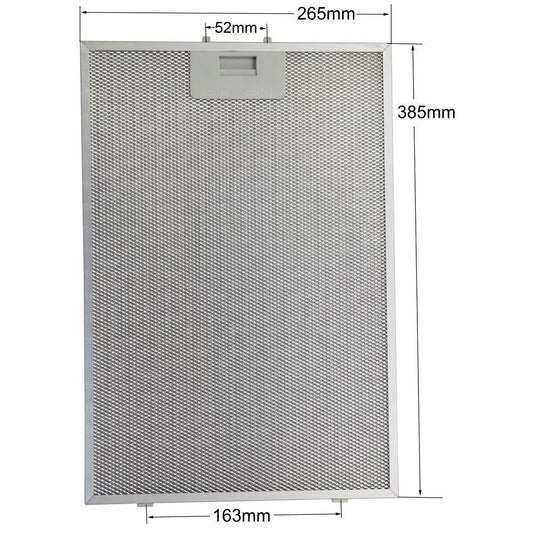 00742967 Filter Campana Extractora Permanenter Metallfilter für Gras 38,8 x 26,5