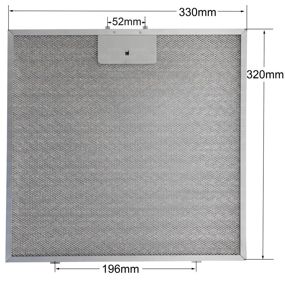 00362381 362381 Filtro de grasso per campana estrattore, risposta per Neff 330 x 320 mm