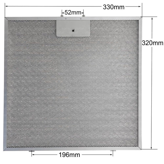 00362381 362381 Grasfilter für Campana-Extraktor, Repuesto für Neff 330 x 320 mm