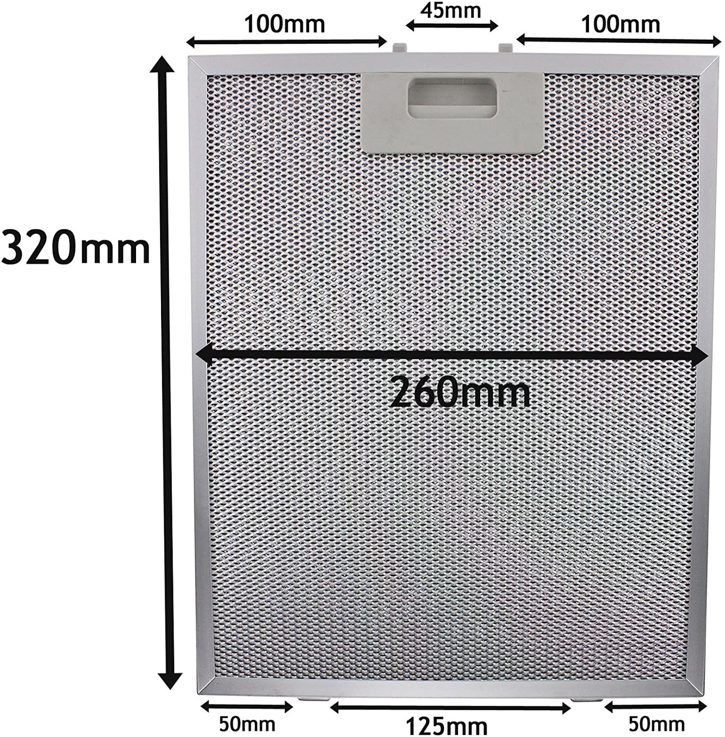 26x32cm Dunstabzugshaube Ölfilter Abluft Belüftung Aluminium 260x320mm