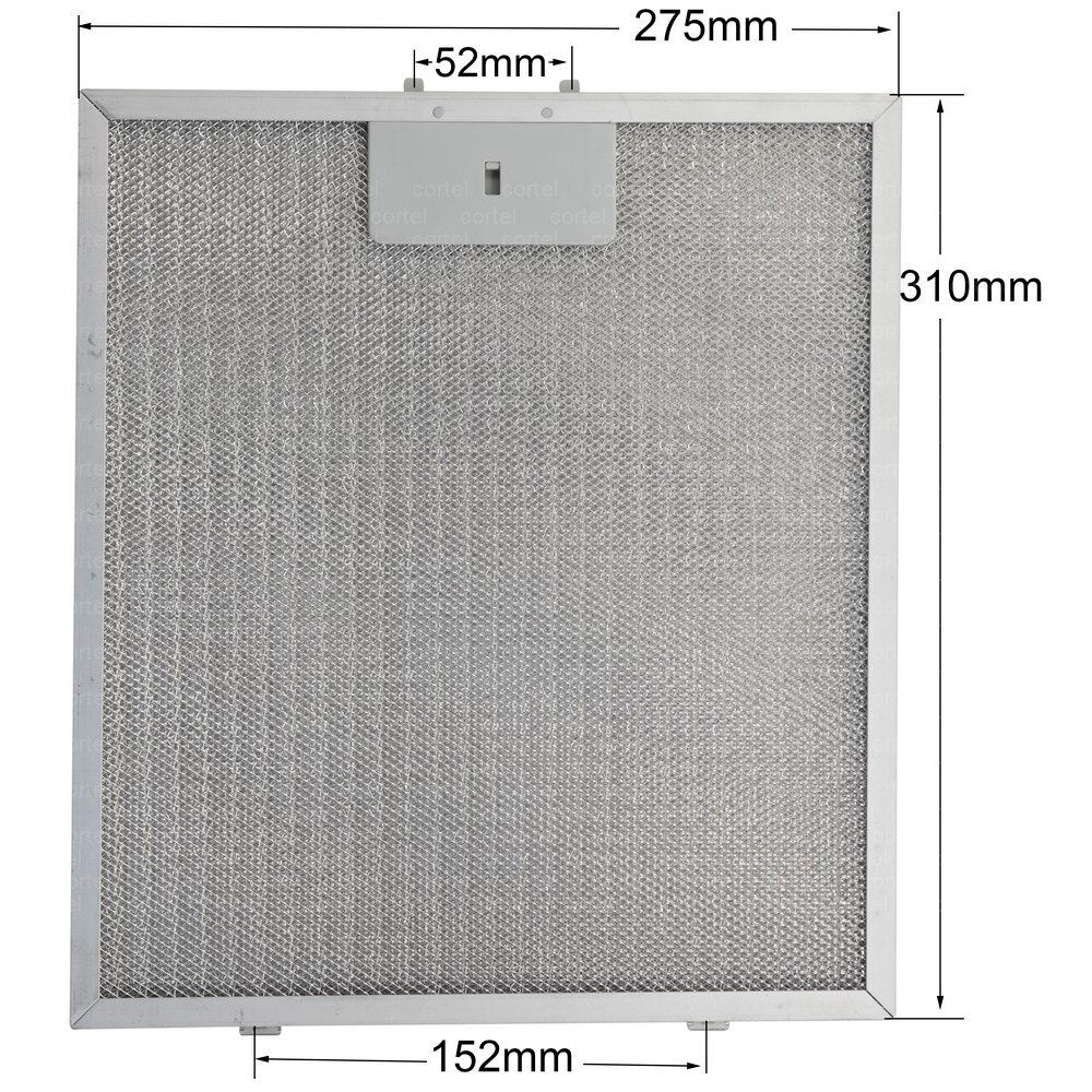 00671155 Cooker Hood Filter 310x275 mm Range Hood Grease Filter Kitchen Extractor Ventilation Aluminium - 31 cm 27,5 cm Bosch, Balay, NEFF, Siemens